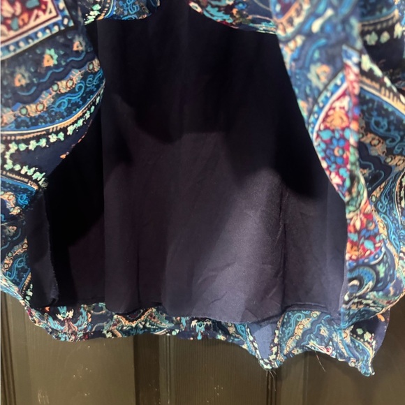 Paisley Print Blue Skirt - Picture 3 of 4